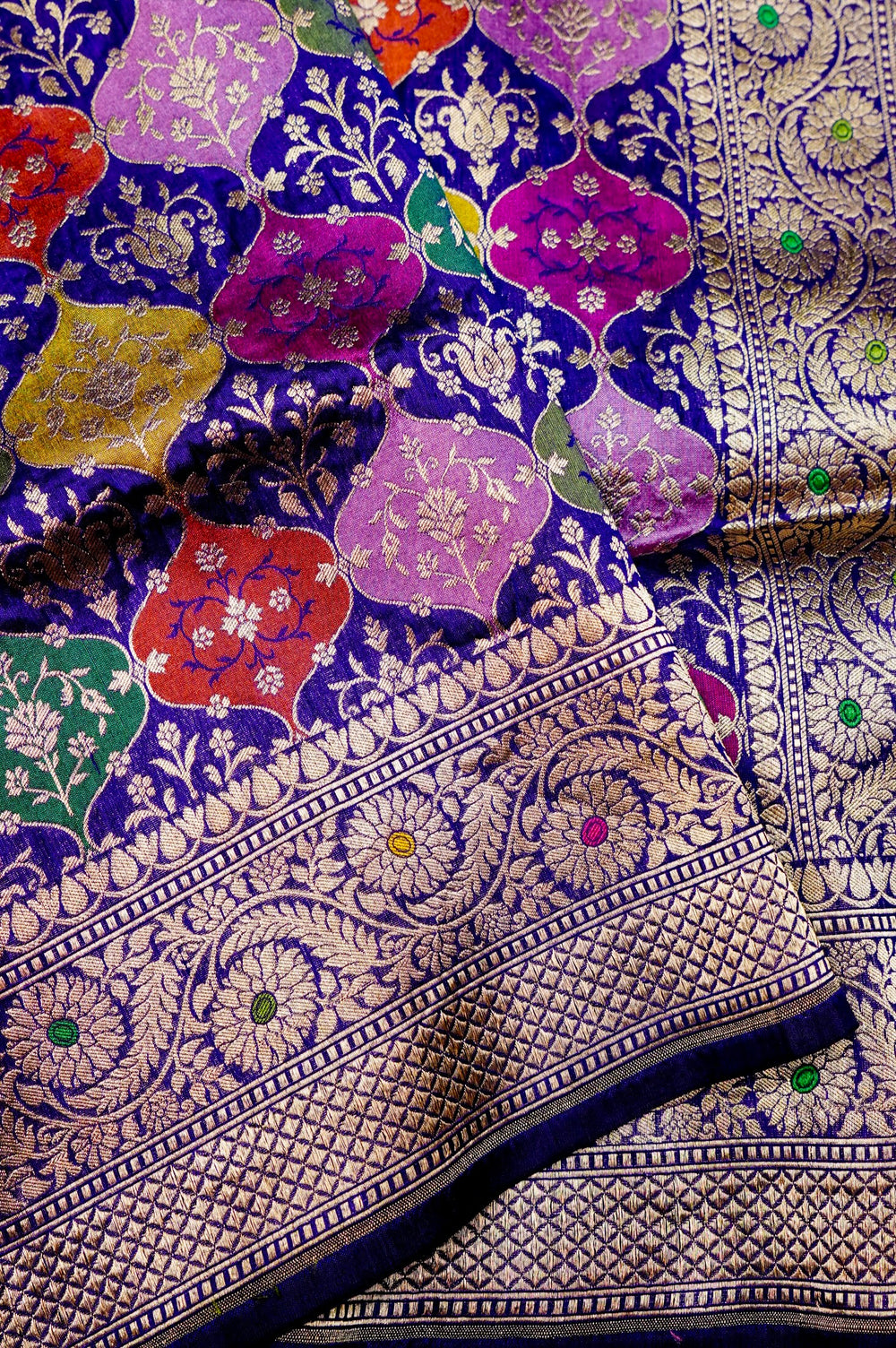 Handwoven Rangkat Banarasi Katan Silk Saree