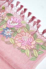 Designer Onion Pink Organza Silk Suit