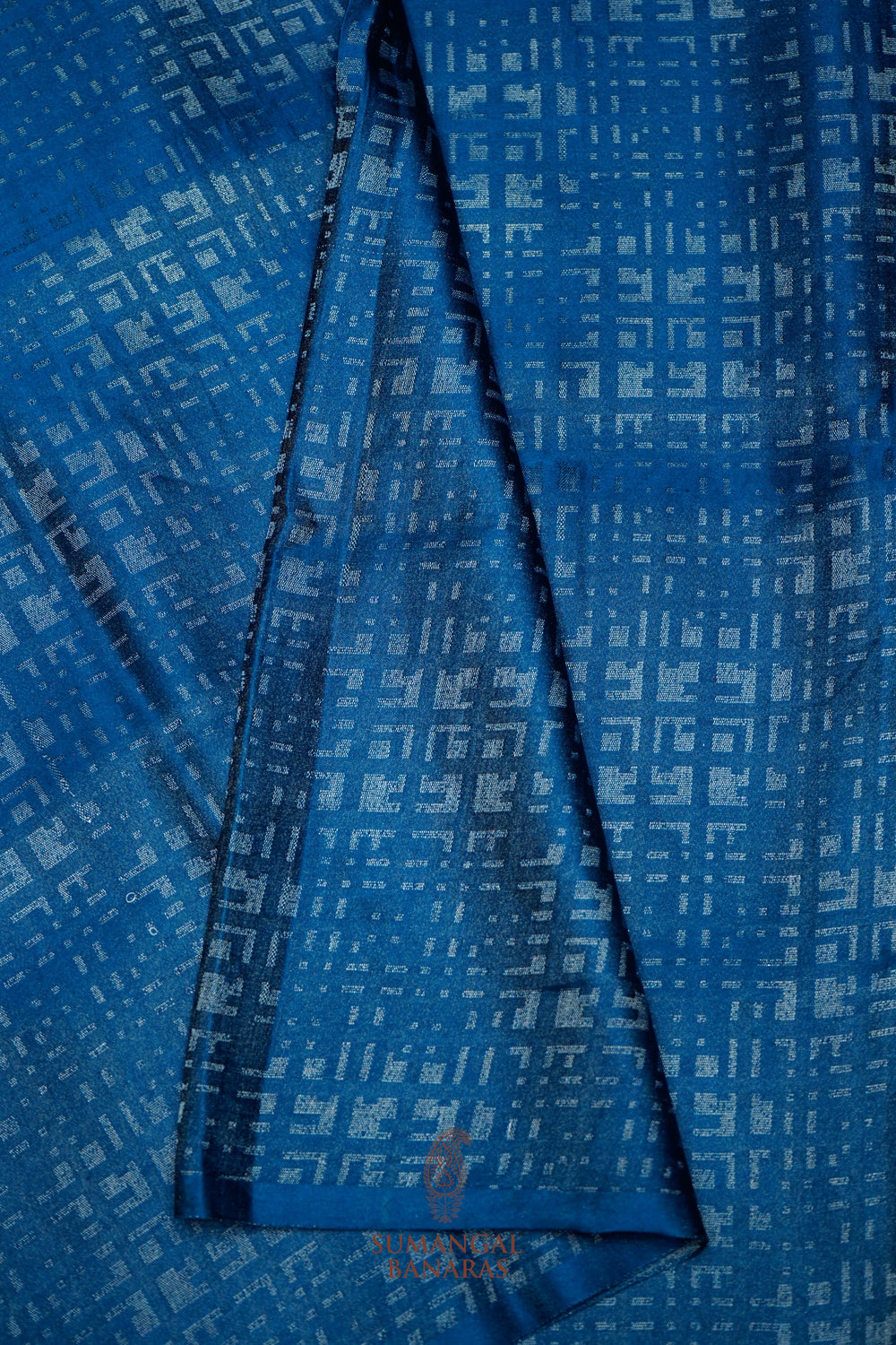 Handwoven Teal Blue Banarasi Katan Soft Silk Saree