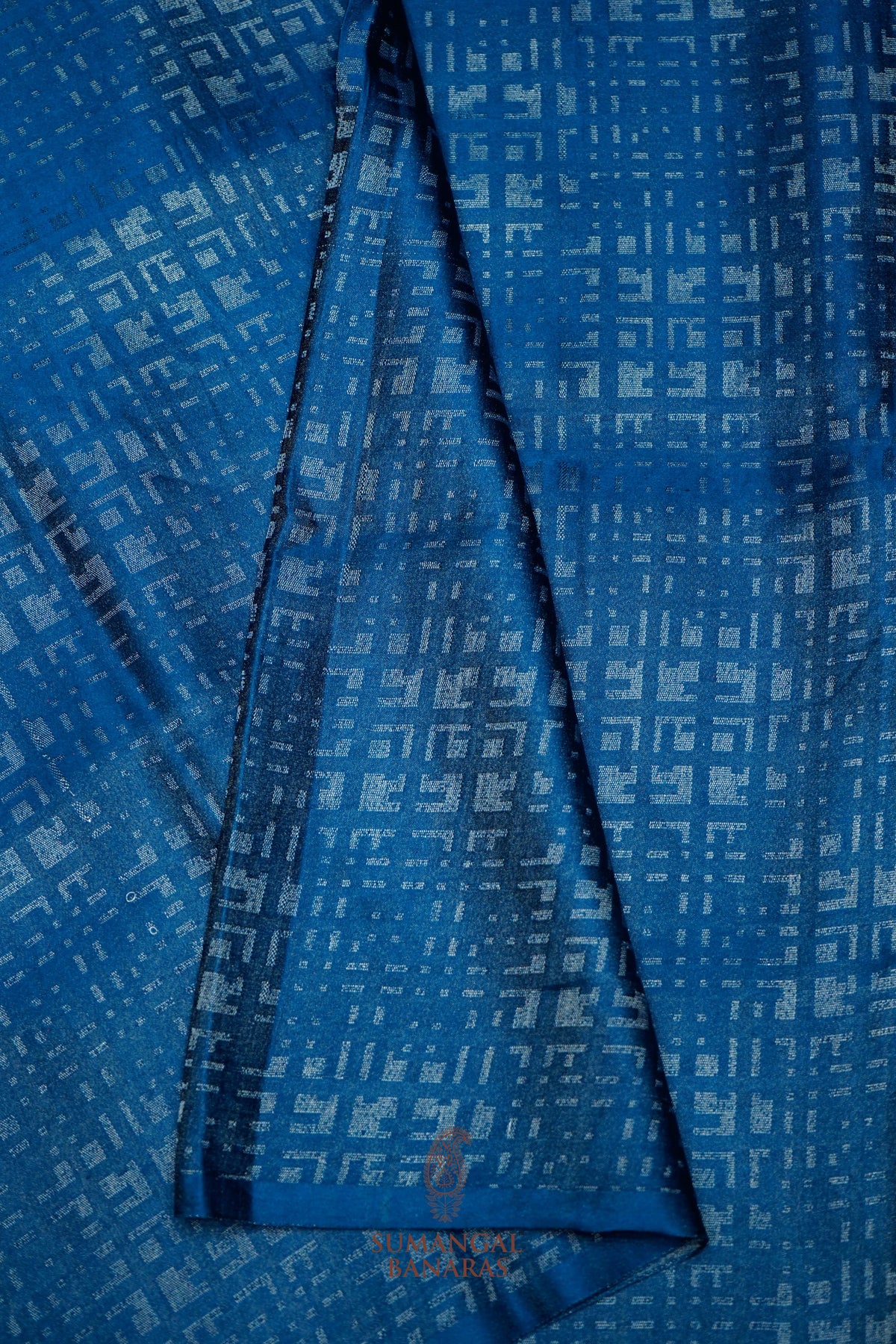 Handwoven Teal Blue Banarasi Katan Soft Silk Saree