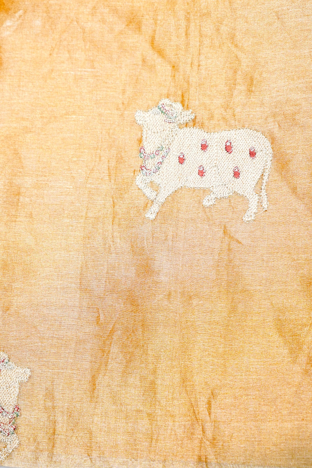 Designer Golden yellow Tissue Silk Suit