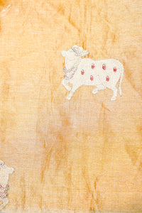 Designer Golden yellow Tissue Silk Suit