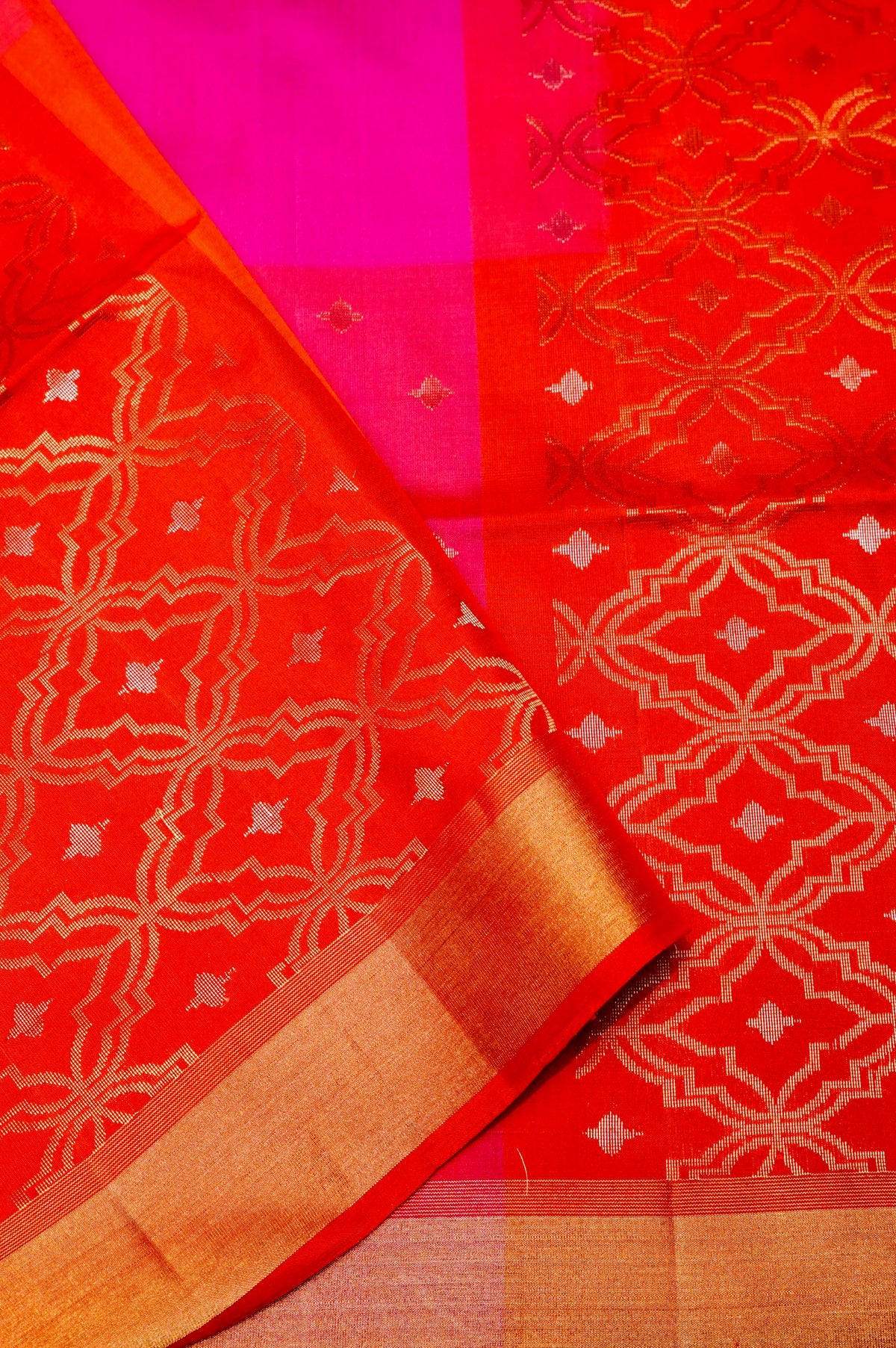 Handwoven Rangkaat Banarasi Soft Silk Saree