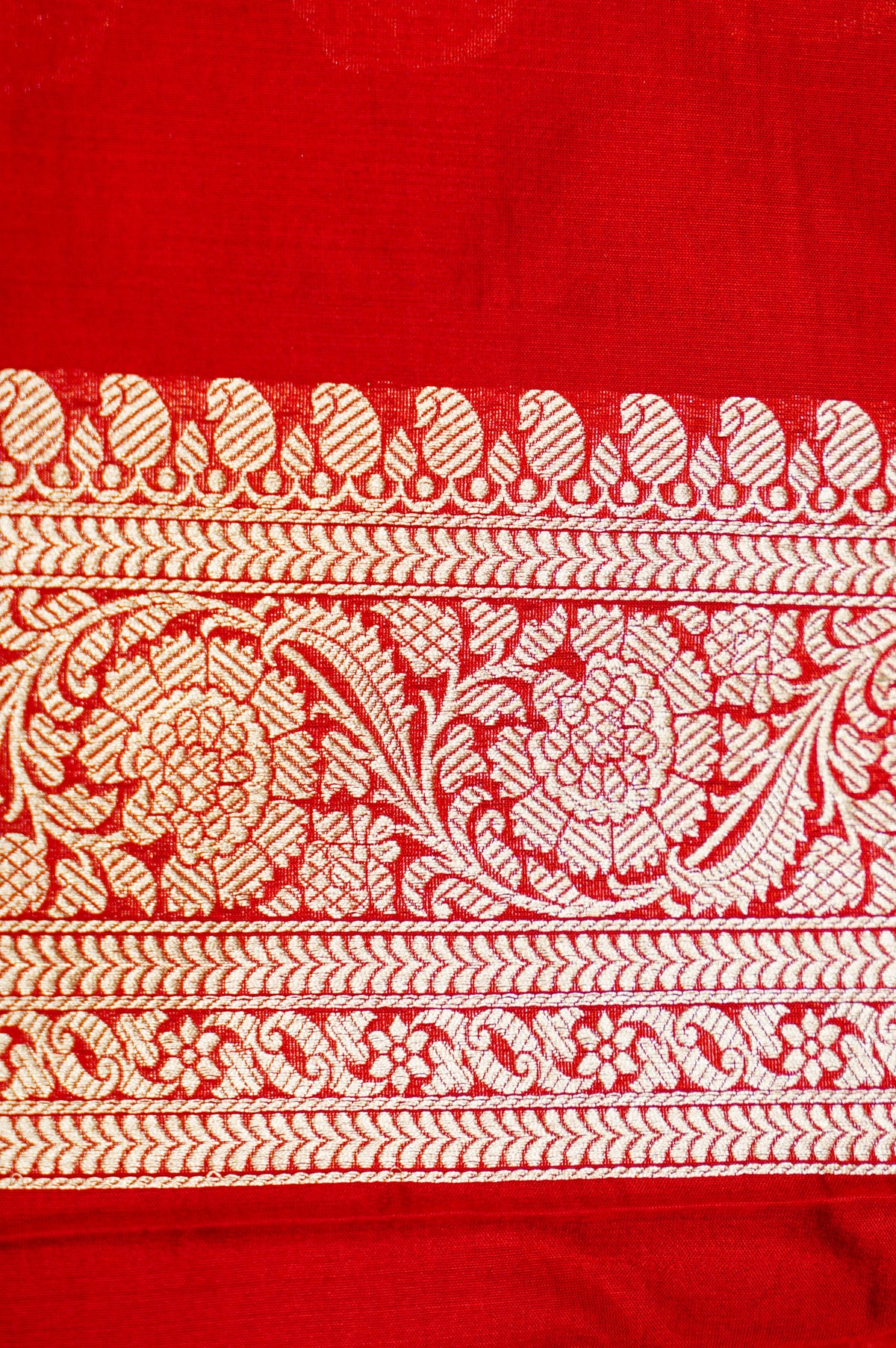 Handwoven Red Kadhwa Banarasi Katan Silk Saree