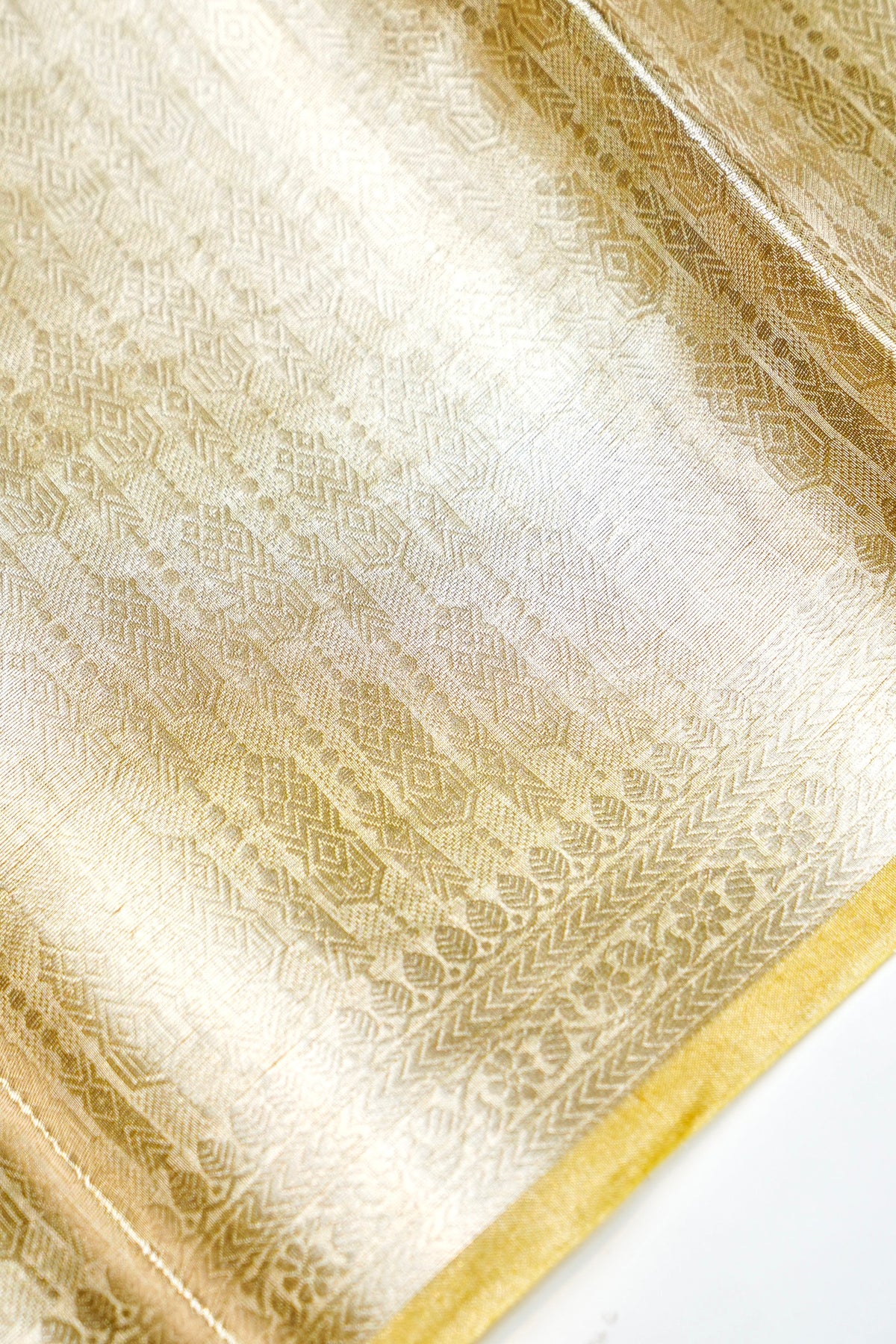 Designer Golden yellow Tissue Organza Suit