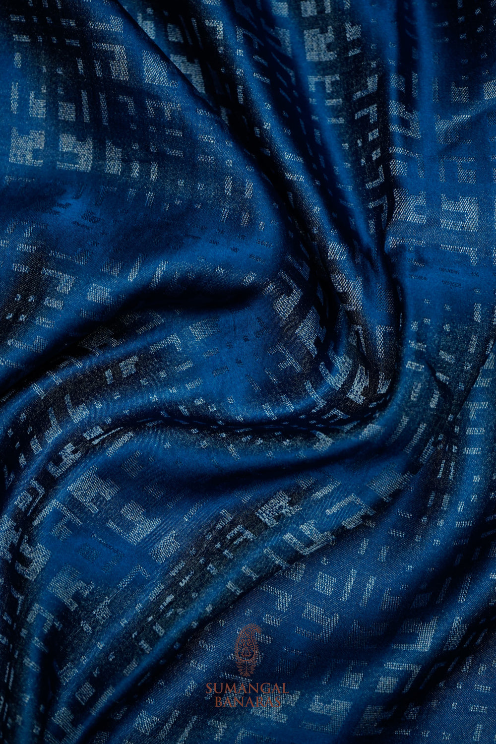 Handwoven Teal Blue Banarasi Katan Soft Silk Saree