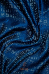 Handwoven Teal Blue Banarasi Katan Soft Silk Saree