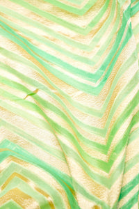 Handwoven Sea Green Banarasi Khaddi Georgette Saree