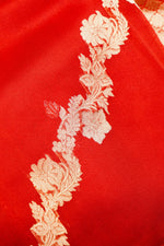 Handwoven Brick Red Banarasi Organza Saree