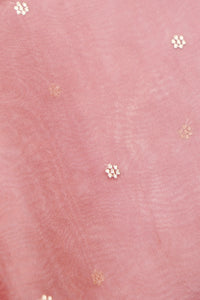 Designer Onion pink Organza Silk Suit