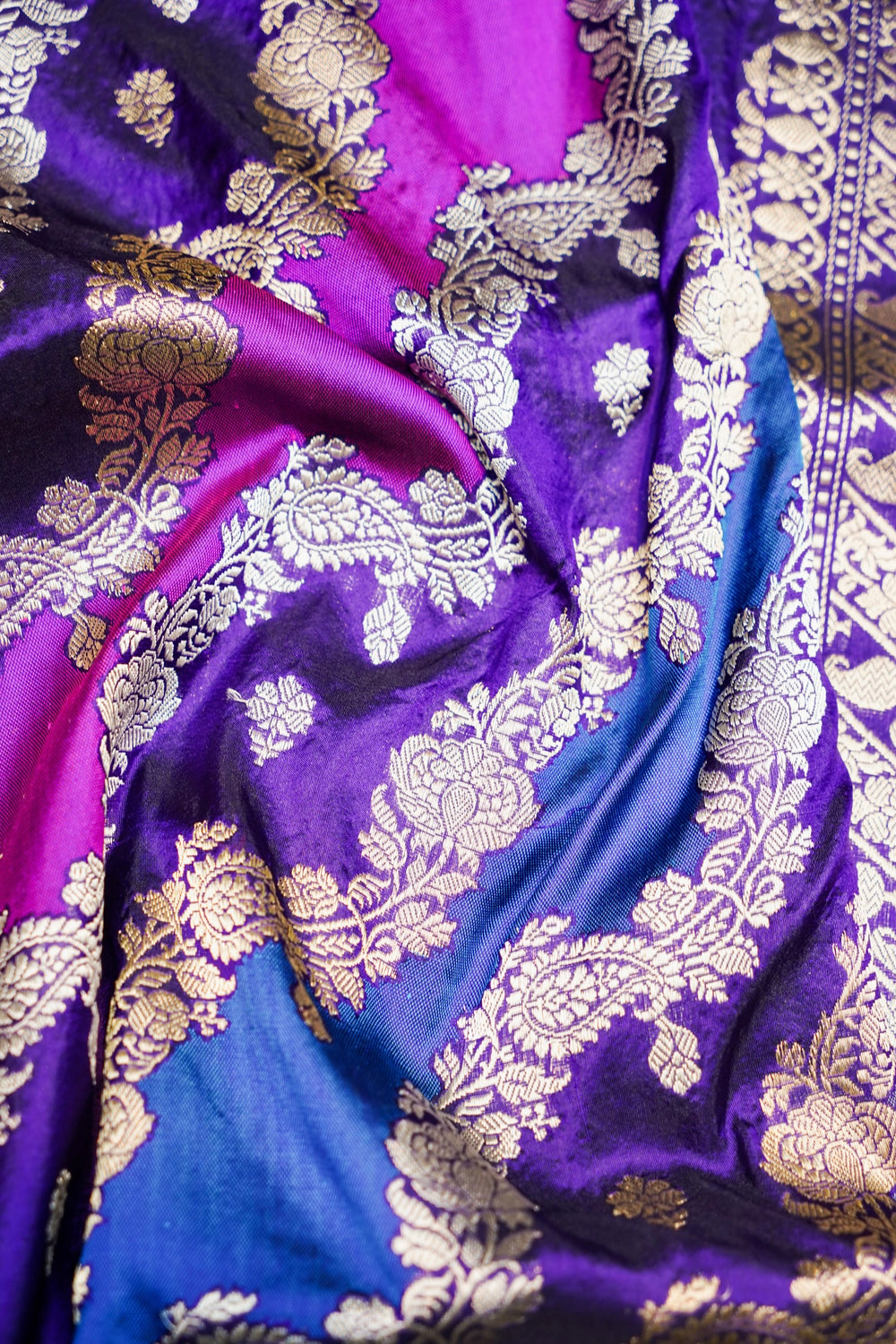 Handwoven Rangkat Kadhwa Banarasi Katan Silk Saree