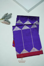 Handwoven Purple Banarasi Katan Silk Saree