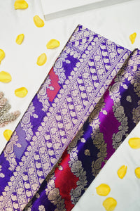 Handwoven Rangkat Kadhwa Banarasi Katan Silk Saree