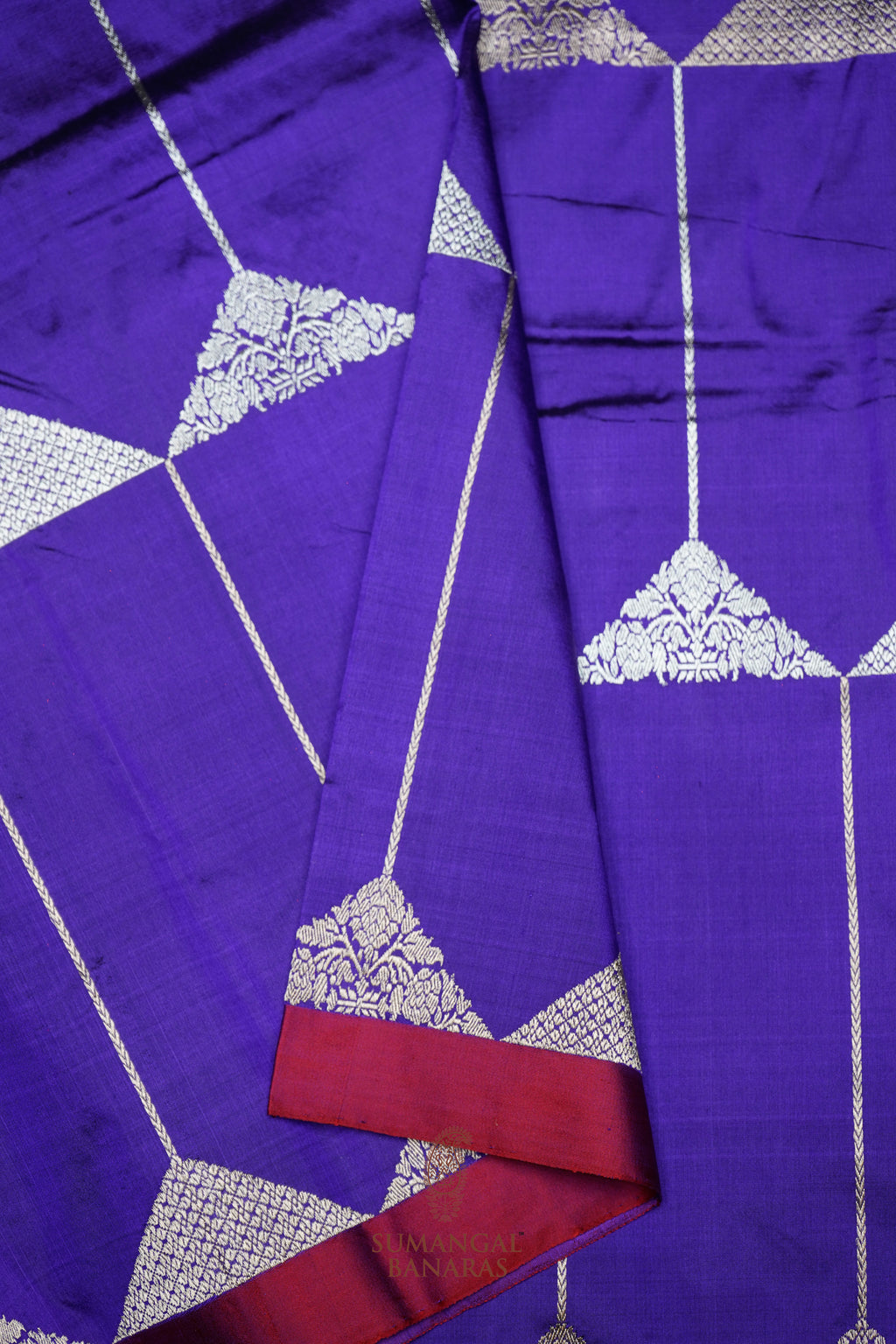 Handwoven Purple Banarasi Katan Silk Saree