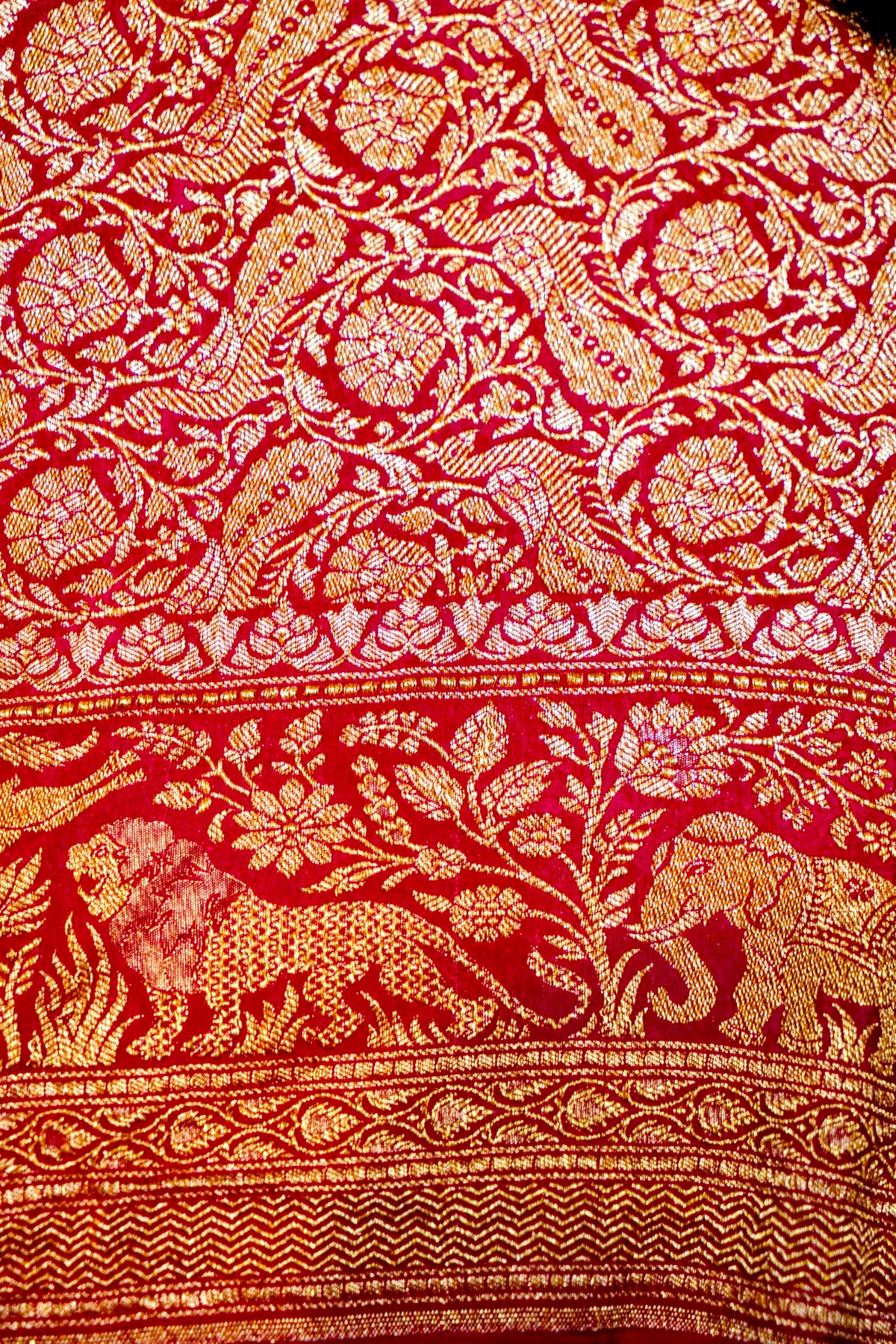Handwoven Navy Blue Banarasi Crepe Khaddi Silk Saree