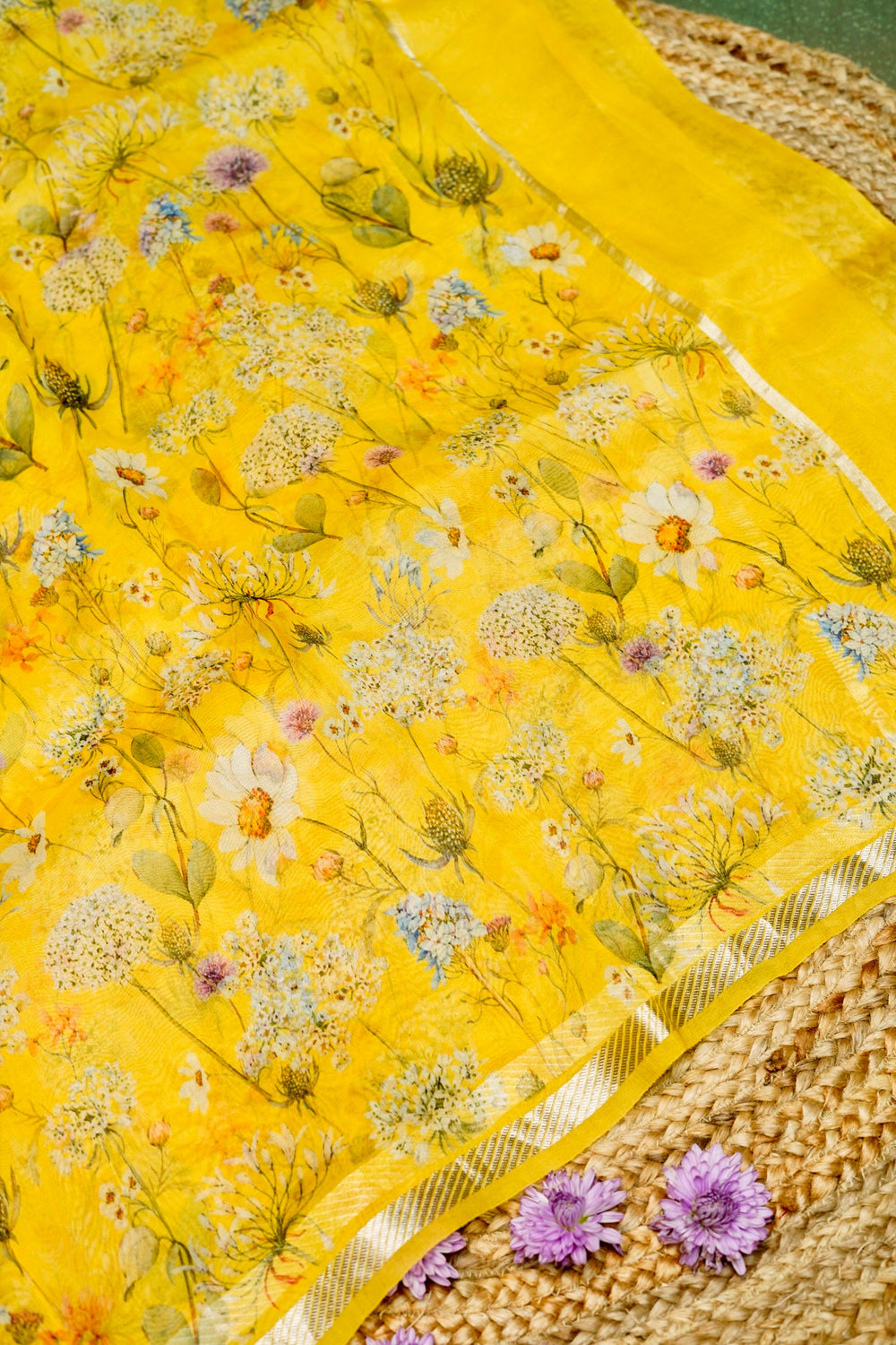 Designer Mustard Yellow Moonga Silk Suit