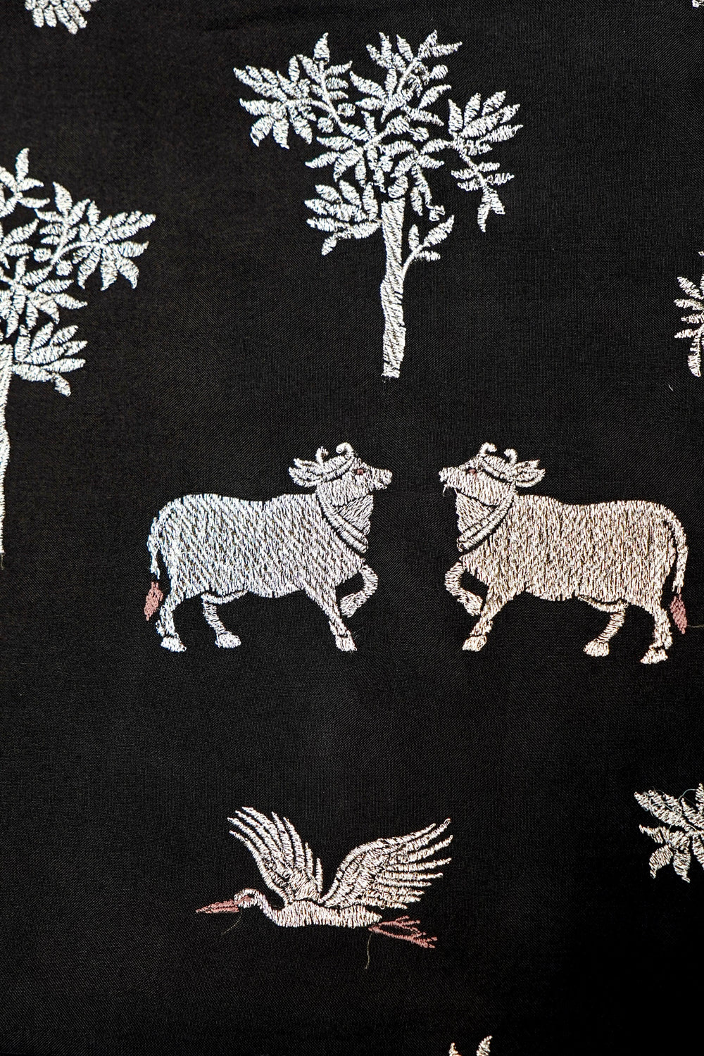 Designer Black Organza Silk Suit