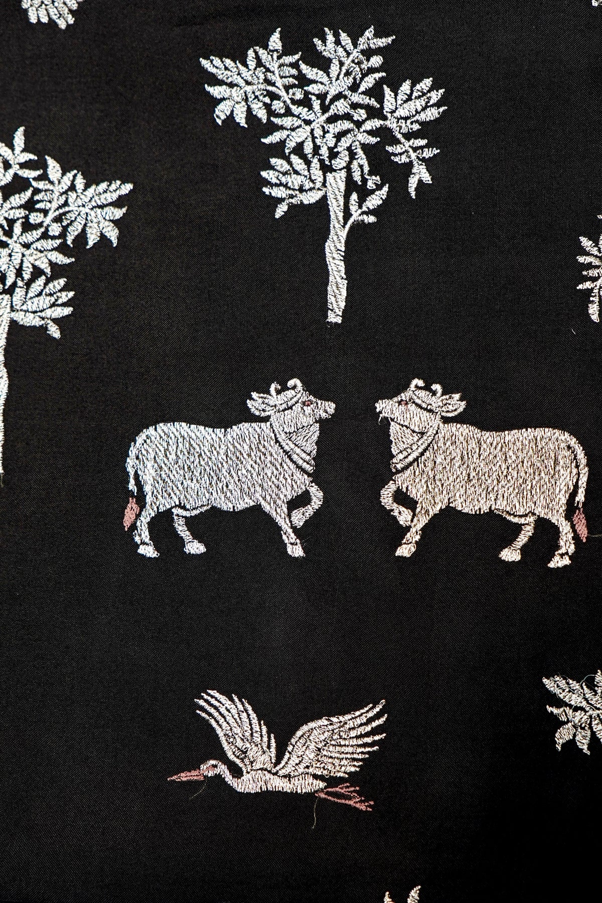 Designer Black Organza Silk Suit