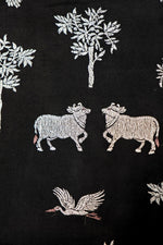 Designer Black Organza Silk Suit