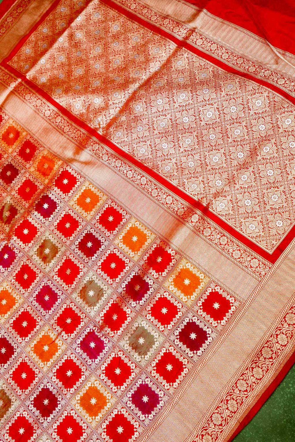 Handwoven Rangkat Banarasi Katan Silk Saree