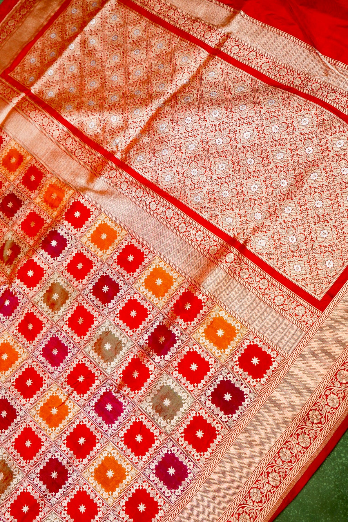 Handwoven Rangkat Banarasi Katan Silk Saree
