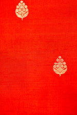 Designer Red Raw Silk Suit