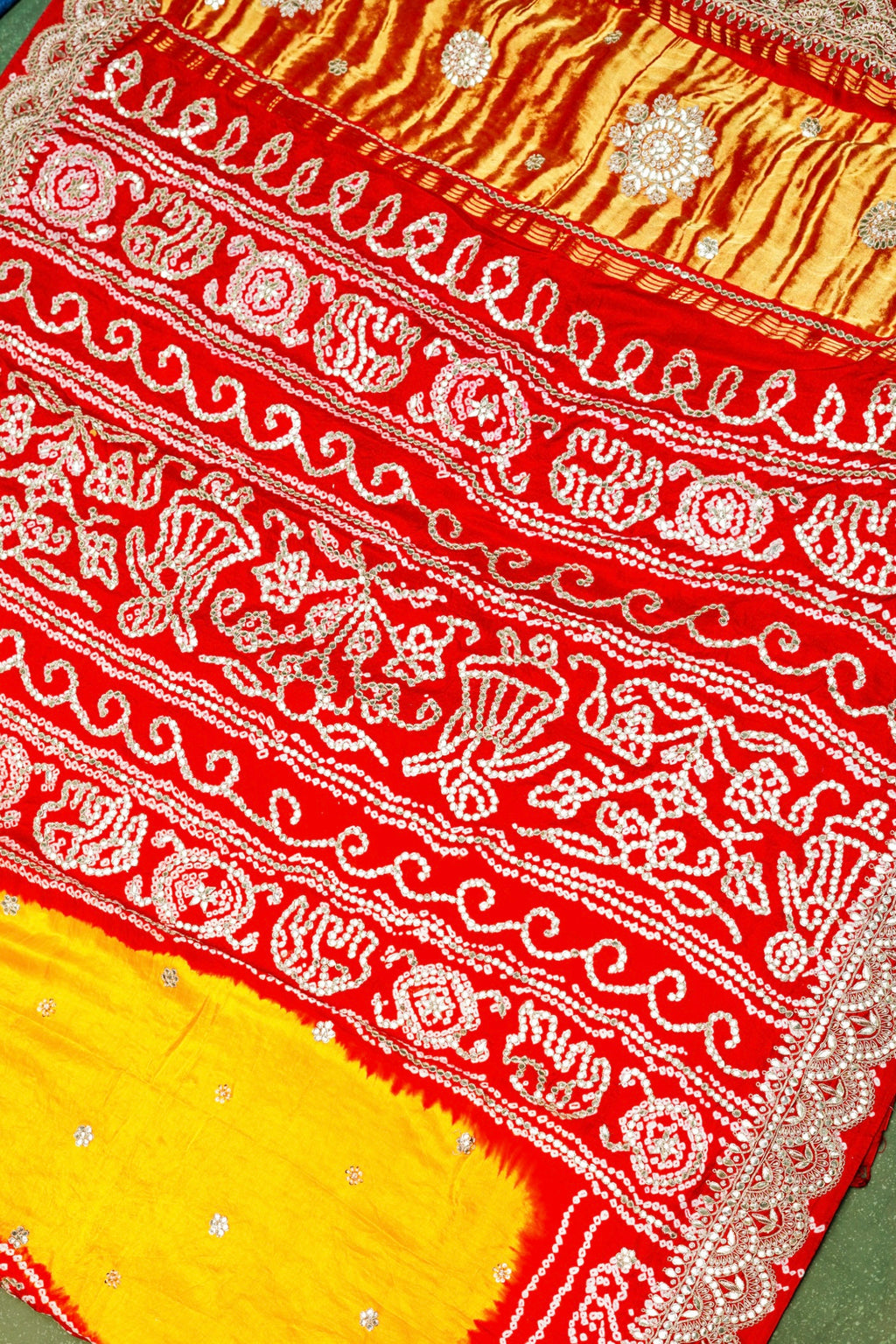 Handwoven Yellow Banarasi Gajji Silk Saree