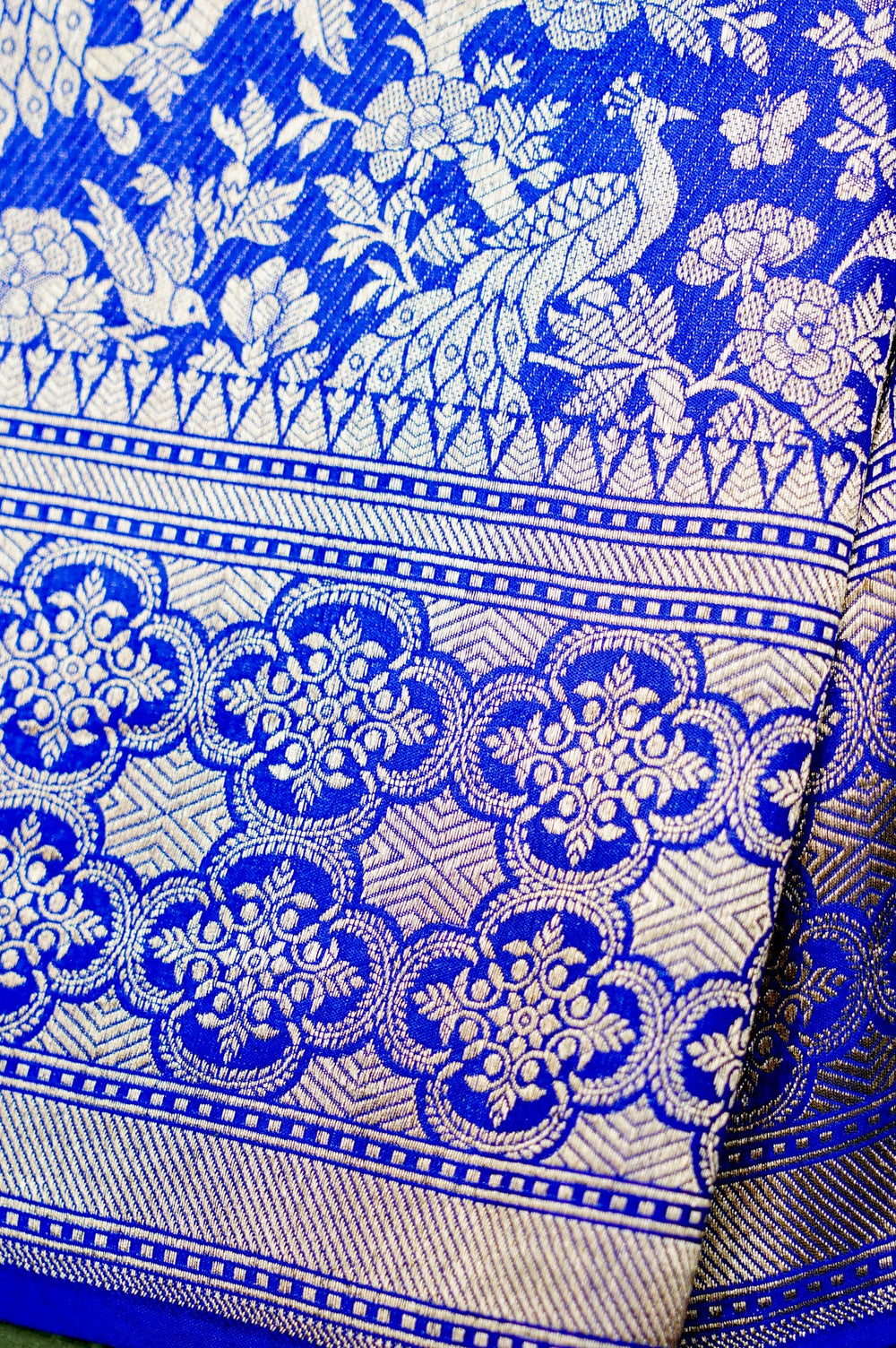 Handwoven Royal Blue Banarasi Katan Silk Saree