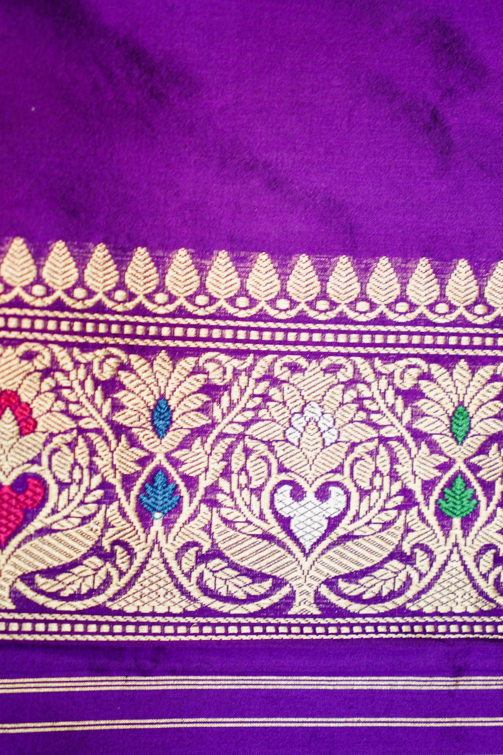 Handwoven Purple Banarasi Katan Silk Saree