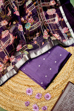 Designer Purple Moonga Silk Suit