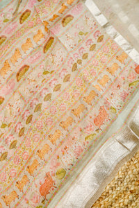 Designer Cream Moonga Silk Suit