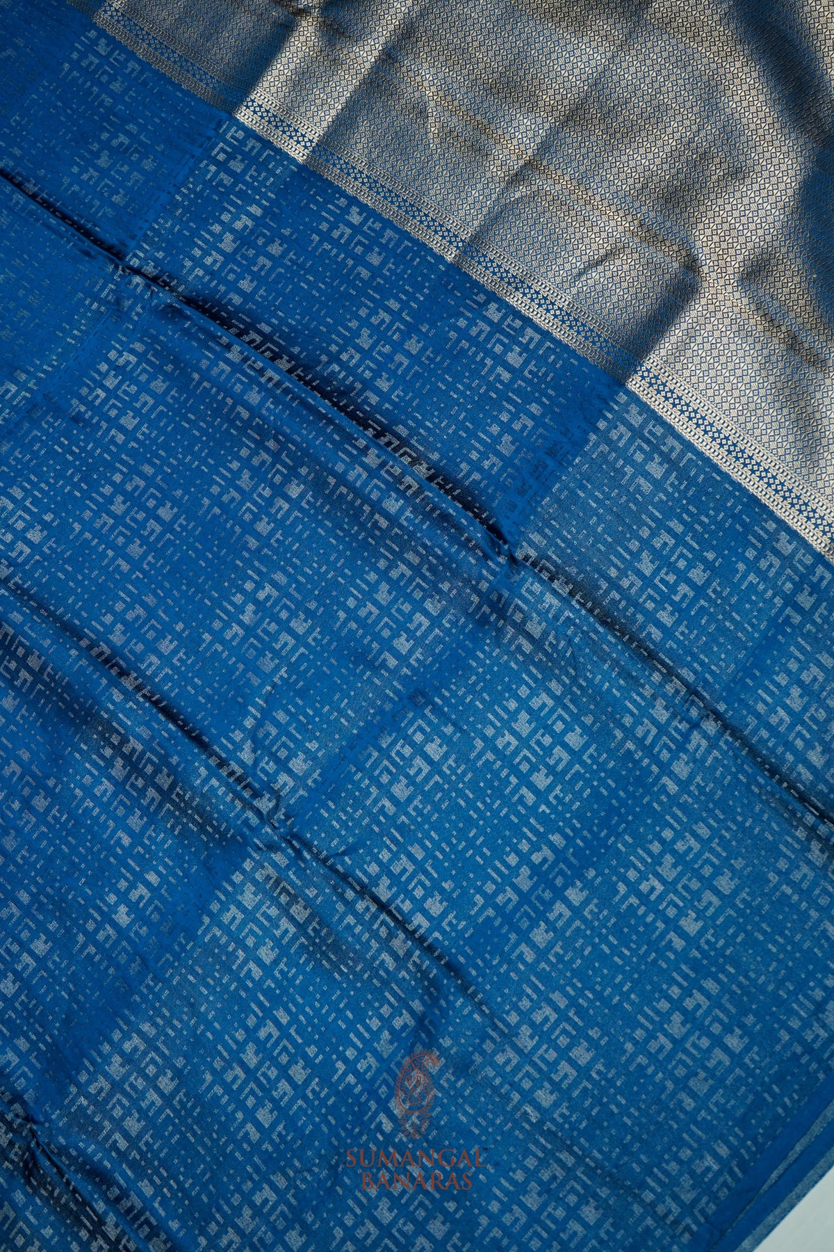 Handwoven Teal Blue Banarasi Katan Soft Silk Saree