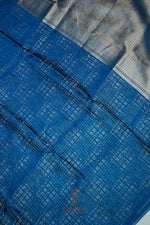 Handwoven Teal Blue Banarasi Katan Soft Silk Saree