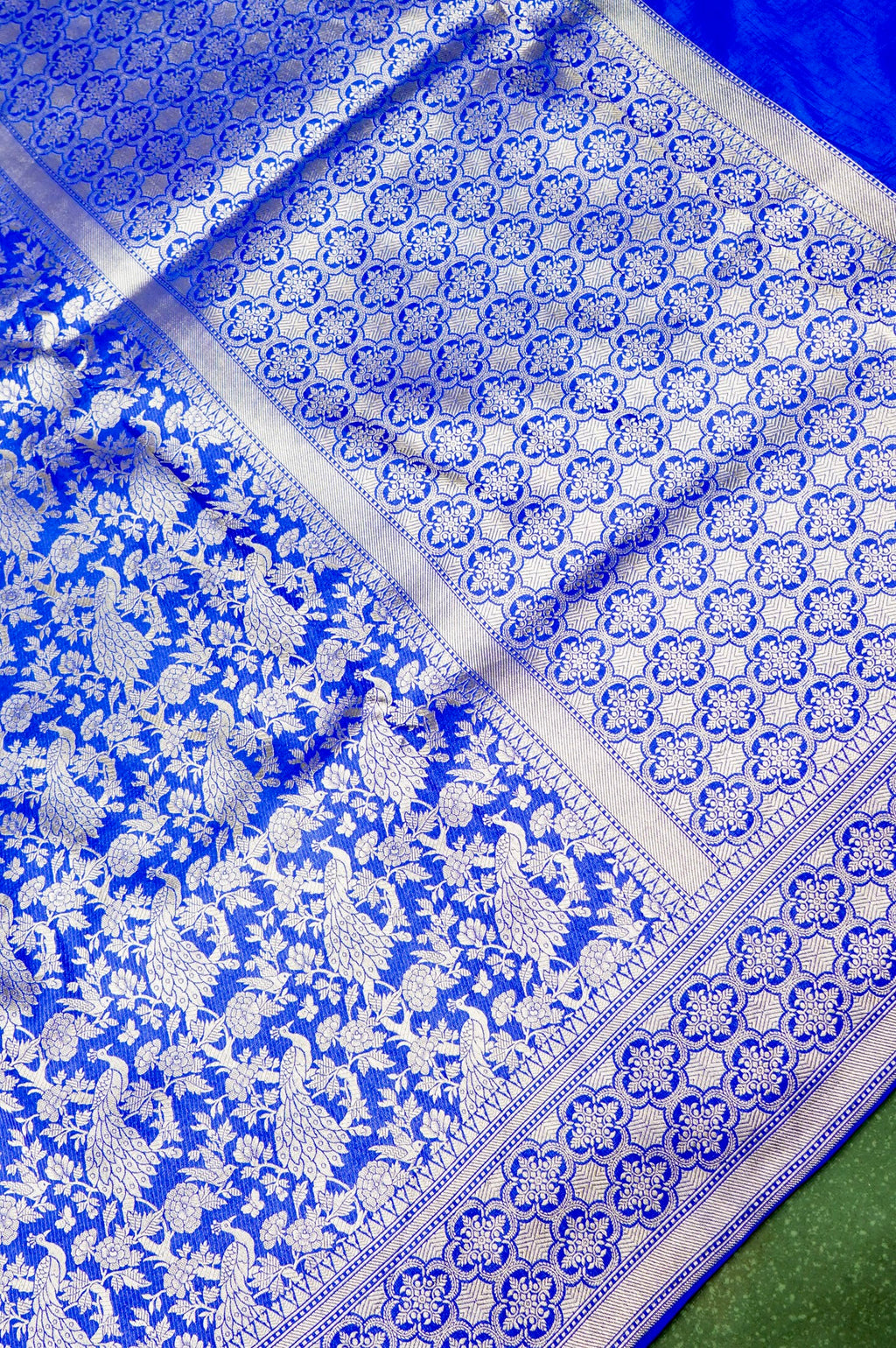 Handwoven Royal Blue Banarasi Katan Silk Saree