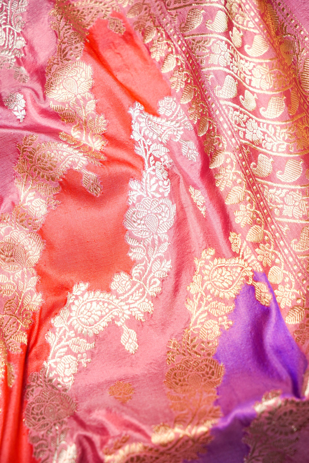 Handwoven Rangkat Kadhwa Banarasi Katan Silk Saree