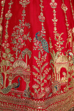 Designer Rani Pink Raw Silk Bridal Lehenga