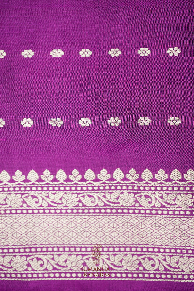 Handwoven Grey Banarasi Katan Silk Saree