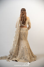 Designer Golden Net Party Wear Lehenga