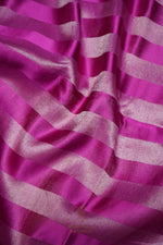 Handwoven Pink Banarasi Mashru Silk Saree