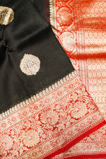 Handwoven Black Banarasi Organza Saree