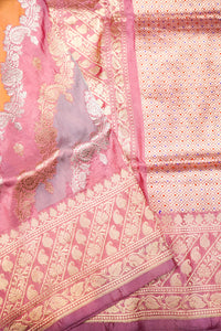 Handwoven Rangkat Kadhwa Banarasi Katan Silk Saree