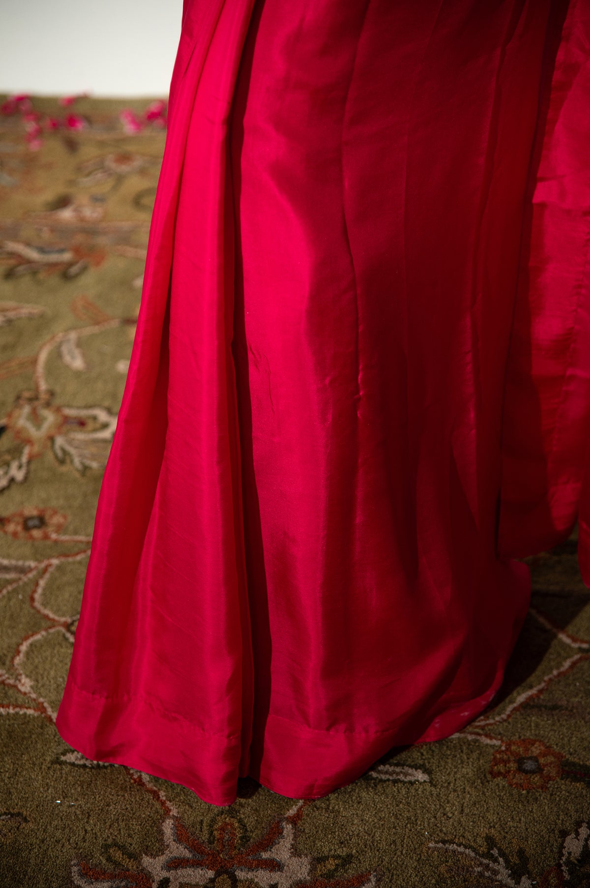 Handwoven Pink Banarasi Crepe Silk Saree
