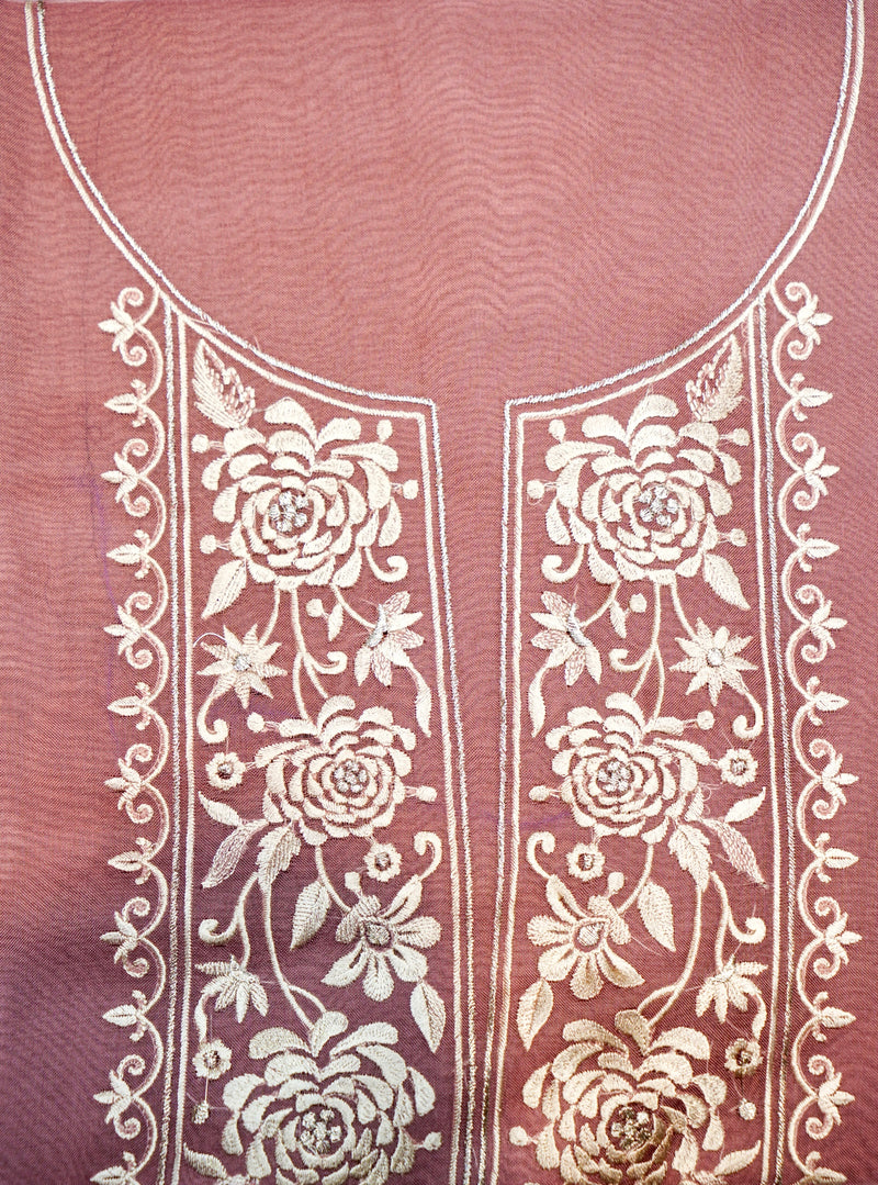 Designer Onion pink Organza Silk Suit