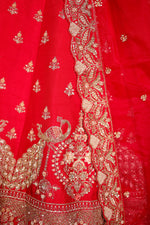 Designer Pink Raw Silk Bridal Lehenga