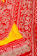 Handwoven Yellow Banarasi Gajji Silk Saree