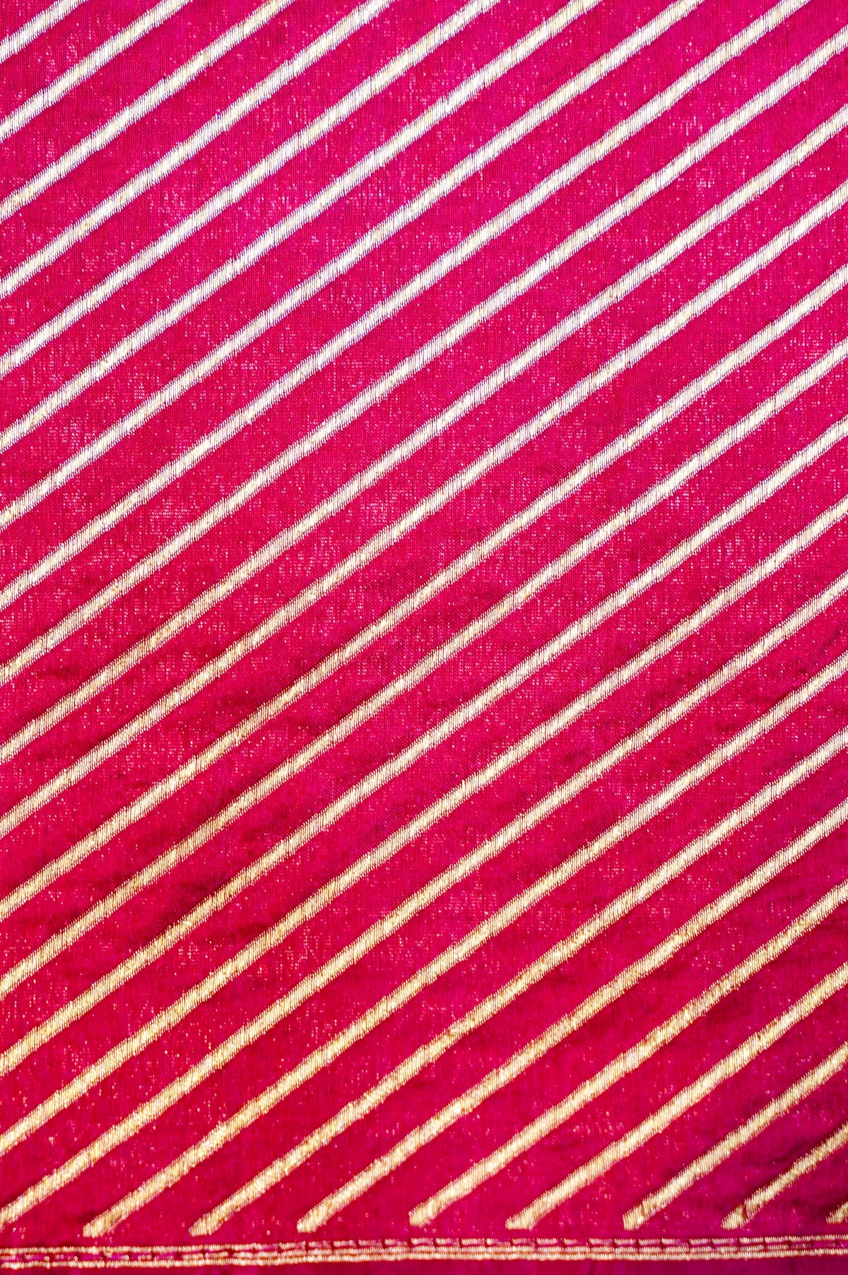 Handwoven Rani Pink Meenakari Banarasi Katan Silk Saree