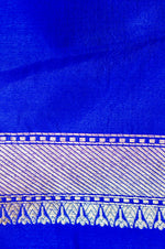 Handwoven Royal Blue Banarasi Katan Silk Saree