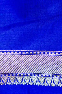 Handwoven Royal Blue Banarasi Katan Silk Saree
