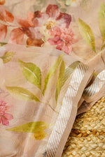 Designer Peach Moonga Silk Suit