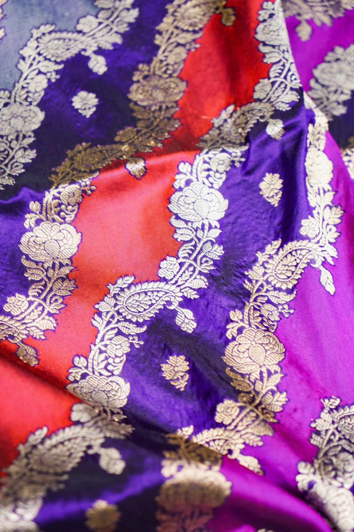 Handwoven Rangkat Kadhwa Banarasi Katan Silk Saree